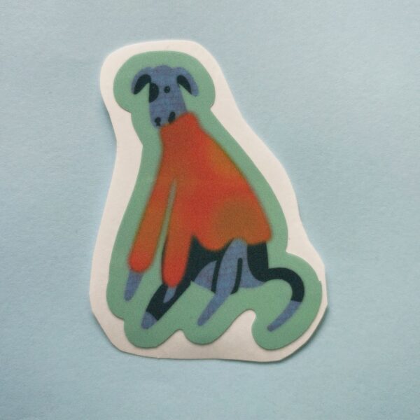 стикер “awkward dog”