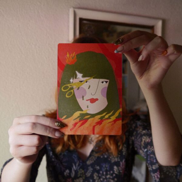честитка “despite the horrors, the bangs will be trimmed”